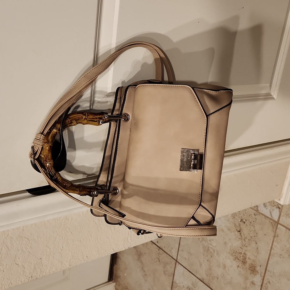 Dr NYC Maya bamboo handle purse
